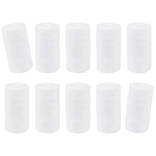 10Rolls Elastic Sport Bandage Stretchable Cotton-White 6X400CM
