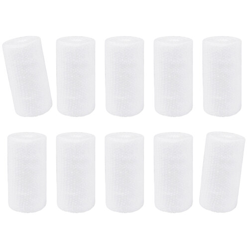 10 Rollen elastische athletische Stützbandage-Weiß 6X400CM