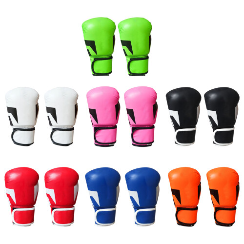 Children Kickboxing Boxing Gloves Adjustable Fighting-White 1
