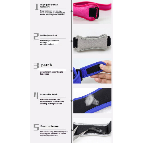 Patella Knee Support Strap with Silicone Paddings-Blue 2