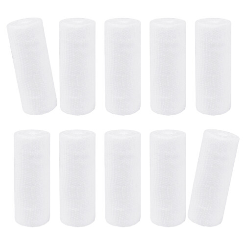 Breathable Stretchable Cotton Gauze Bandage Roll-White 8X400CM