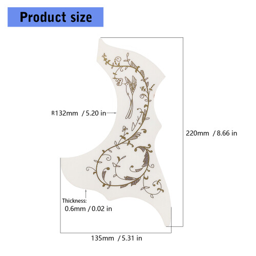 Replacement Acoustic Guitar Pickguard High Quality PVC Material 2