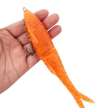 12 cm/17 cm weiche Angelköder mit V-Schwanz,-Orange 170mm