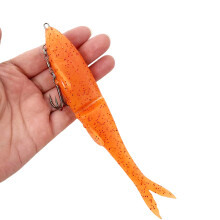 12 cm / 17 cm zacht kunstaas met V-staart,-Oranje 120 mm