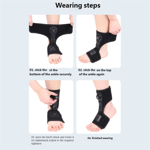 Foot Support Adjustable Breathable Orthotic Ankle Brace Built in 2