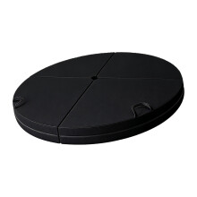 Tapis rond Transportable spongiforme épais à fond-Noir 120X120X3