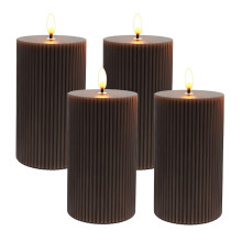 LED-Kerzen aus echtem Wachs, flammenlos, mit flackernder Flamme
