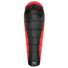 Schwarz-Roter Schlafsack, leicht, kompakt
