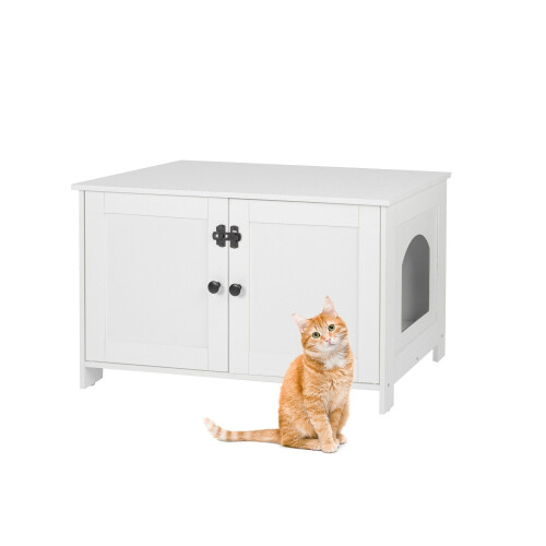 Cat Cabinet with Litter Tray Storage and Ventilation