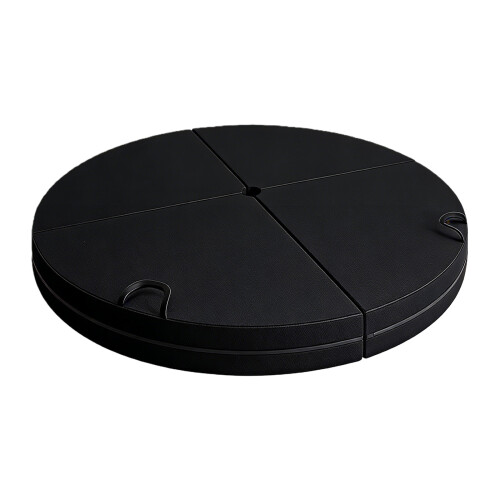 Easy Fold Transportable 4 Fold Round Thick-Black 120X120X5
