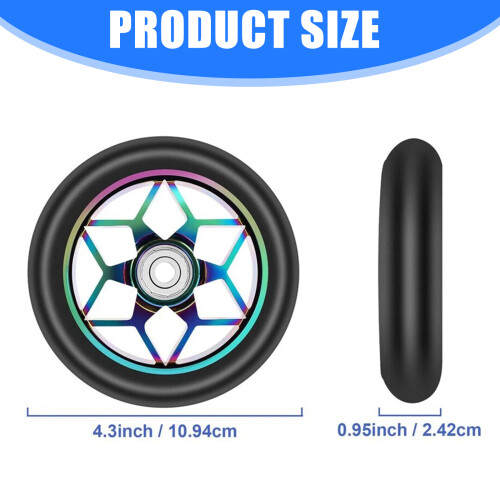 2pcs Scooters Bearings Rollers Wheel Smooth Quiet Cycling 2