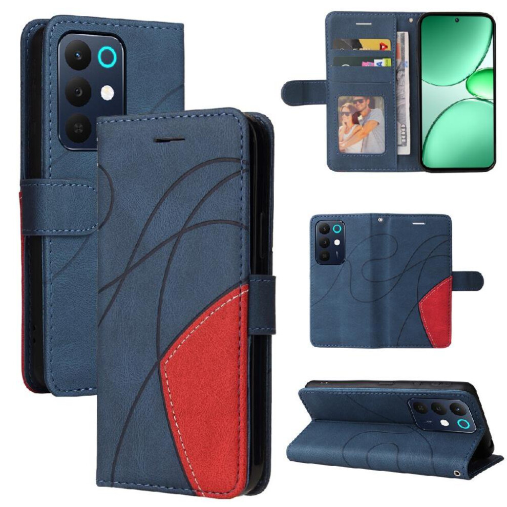Flip Case For Realme C85 5G Kickstand Protective With Card Slot Stand Leather Wallet Stitching Color Flip Folio Book 764563805150