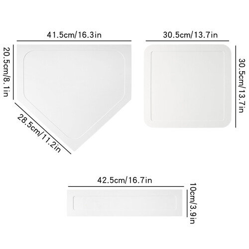 Baseball And Softball Base Set with Carry Case For-Orange 2