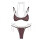 Practical Bathing Suit Set Two Piece Swimsuit Quick-pink red M 5
