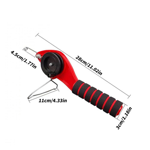Compact Foldable Ice Fishing Rod 30cm ABS With Adjustable Holder 2