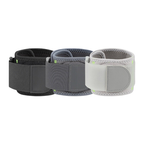 Moisture Wicking Sports Elbow Support Wrap Secure-Light Grey 2