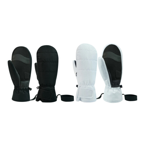 Unisex Thermal Lined Snow Ski Gloves Windproof Cold-M White 1