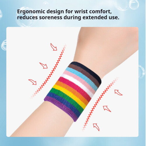 Colorful Sweatproof Wrist Wrap Breathable Moisture-1 pair