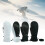 Windproof Waterproof Winter Ski Gloves With Zippered-L Black 5