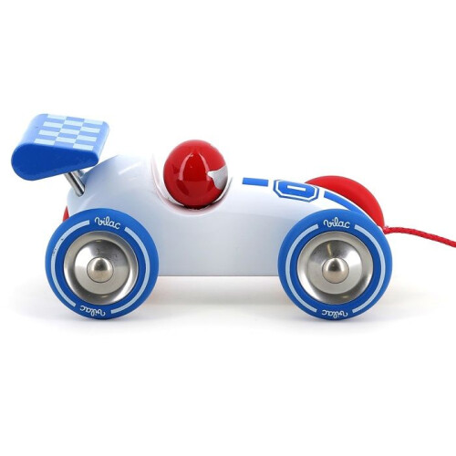 Pull Toy - VILAC - 2309W - White - Solid Wood - Made in France 2