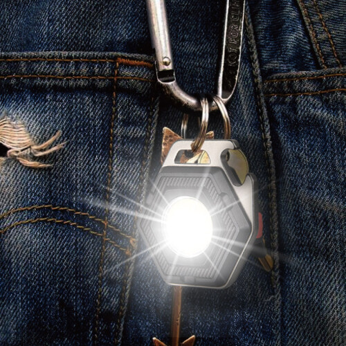 Mini Keychain Flashlight500LM7Modes Rechargeable 2