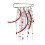 Multi Chain Retro Brooch Featuring Red Beads and Tassels Elegant 1