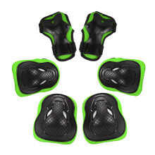 6Pcs Kids Outdoor Sport Gear Set with Skating Knee Guard-Green