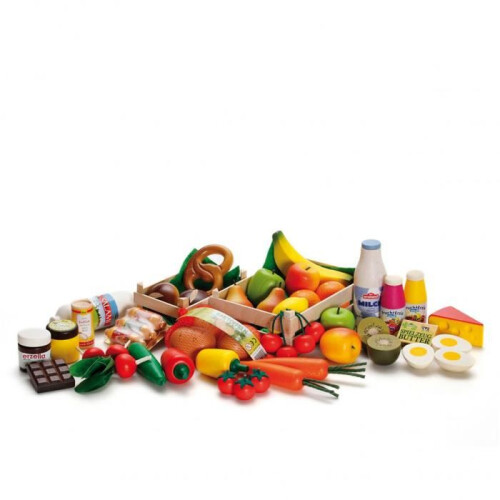 Erzi - Gran conjunto de comestibles de madera 43 pcs 1
