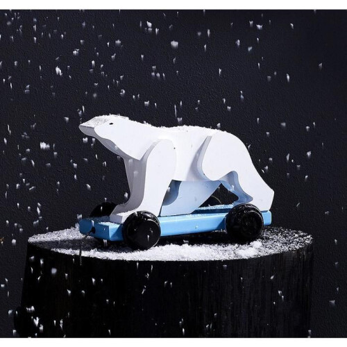 Vilac - Urso branco para puxar Pompon 1