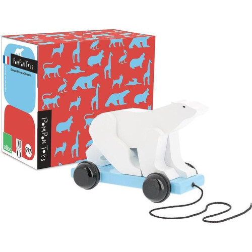 Vilac - Urso branco para puxar Pompon 2
