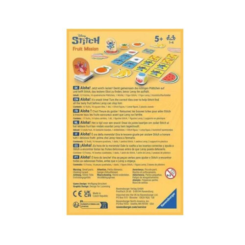 Ravensburger Jeu de mémoire - RAVENSBURGER - Stitch Fruit Mission - Réf. 24981 - Coopératif - 2-4 joueurs - 5+ ans 1