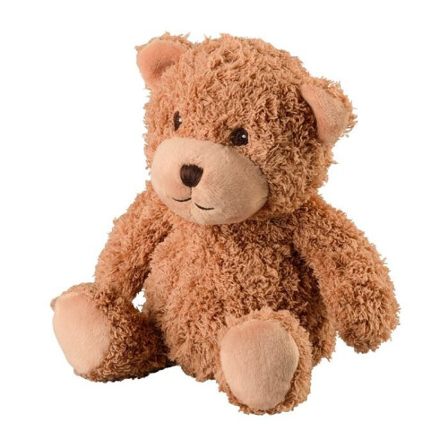 Microwaveable seed heating pad with plush cover - Brown Teddy - Warmies 1