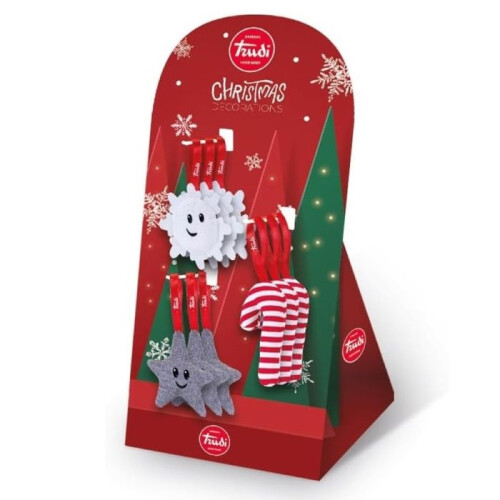Décoration de Noël - TRUDI - SEVI - Étoile grise - Polyester - À suspendre 2