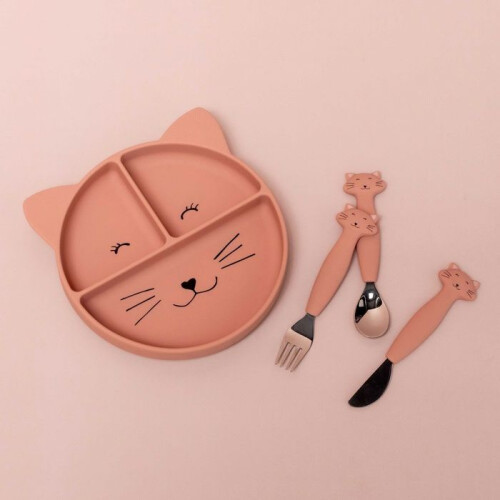 Trixie Trixie - 3-teiliges Silikonbesteck Mrs Cat 1