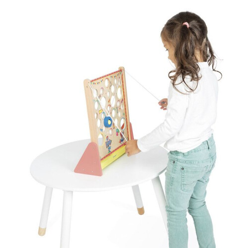 Janod Jeu d'adresse - Janod - Vertical Challenge Applepop - 2 billes en bois - Intérieur - Mixte 1
