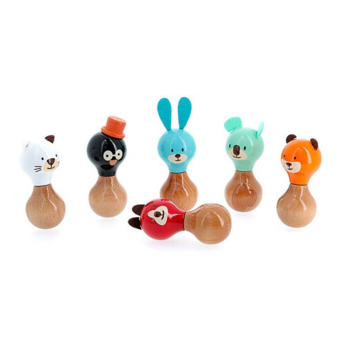 Holzgreifling "Boizoos" - Marcel der Bär - Orange - D 6 x H 13 cm 1