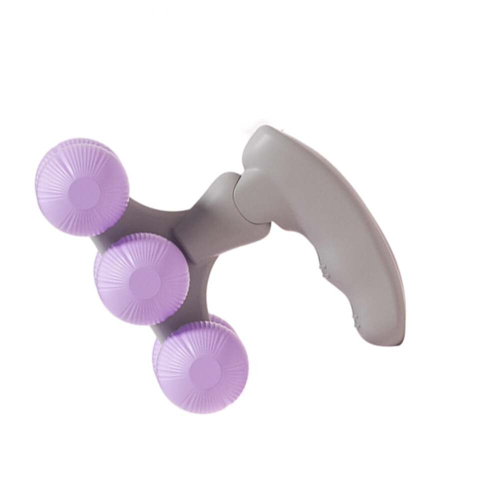 Purple Silicone Massage Roller Handheld Massager 6 Rollers For