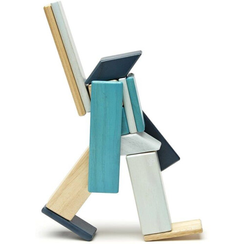 Tegu 14-teiliges magnetisches Holzblock-Set, Blau 1