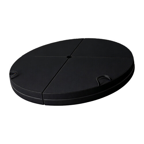 Round Shape 4 Fold Transportable Thick-Black 120X120X3