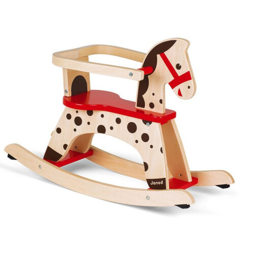 Janod Cheval à Bascule en Bois Caramel - JANOD - Système Anti-Bascule - Dès 1 An 1