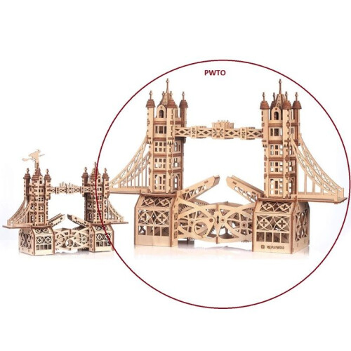 Mr. PlayWood Modellbausatz Tower Bridge Holz 312 Teile 2