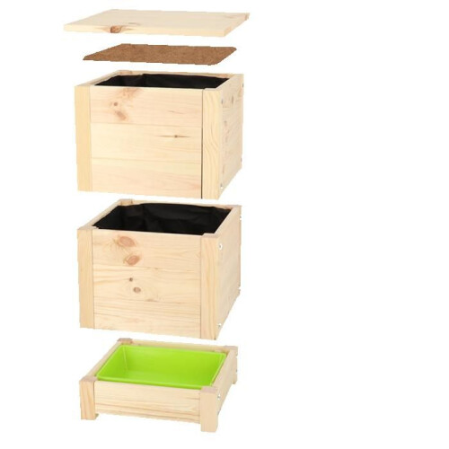 Natuurlijke houten wormcomposteerder 2