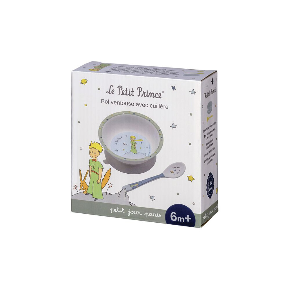 Suction Cup Bowl And Spoon The Little Prince - Unisex Pink Petit Jour Paris