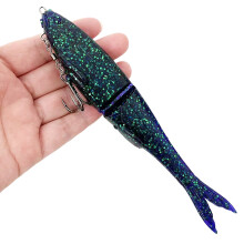 12cm/17cm Soft Fishing Lures with V Tail,-Navy Blue 170mm