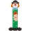 Decorative wooden letter - SEVI - I - Clown pattern - Height 10 cm - Double-sided adhesive attachment 3