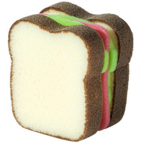 Toast-Shaped Kitchen Sponge10x9x6cm3-Pack 1