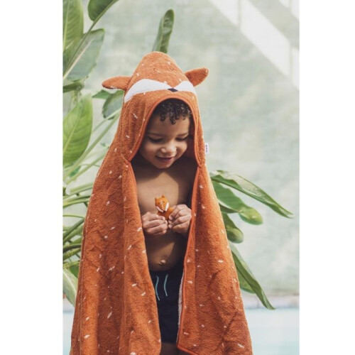 Trixie Trixie Badetuch Mr. Fox 70 x 130 cm Bio-Baumwolle orange 1