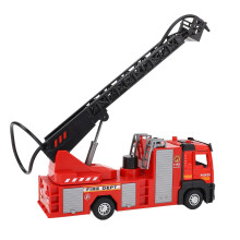 Jouet camion de pompiers à échelle pour enfants avec sons et lumières et jet d'eau en alliage