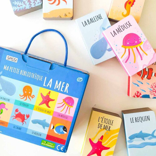 Sassi Junior | Lote de 8 libros - Mi pequeña biblioteca El mar - Multicolor - 22 x 18 cm 1