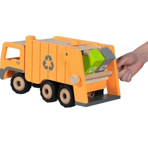 ECO-jäteauto 2 astialla - GOKI - Oranssi - Puu - Alkaen 3 vuotta 2